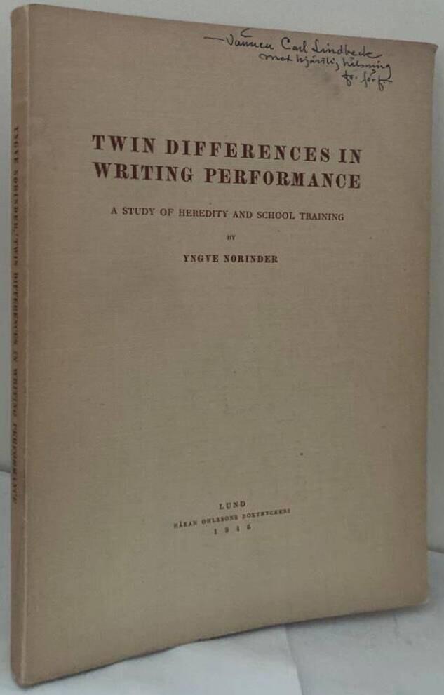 Twin Differences in Writing Performance. A Study of Heredity and School Training