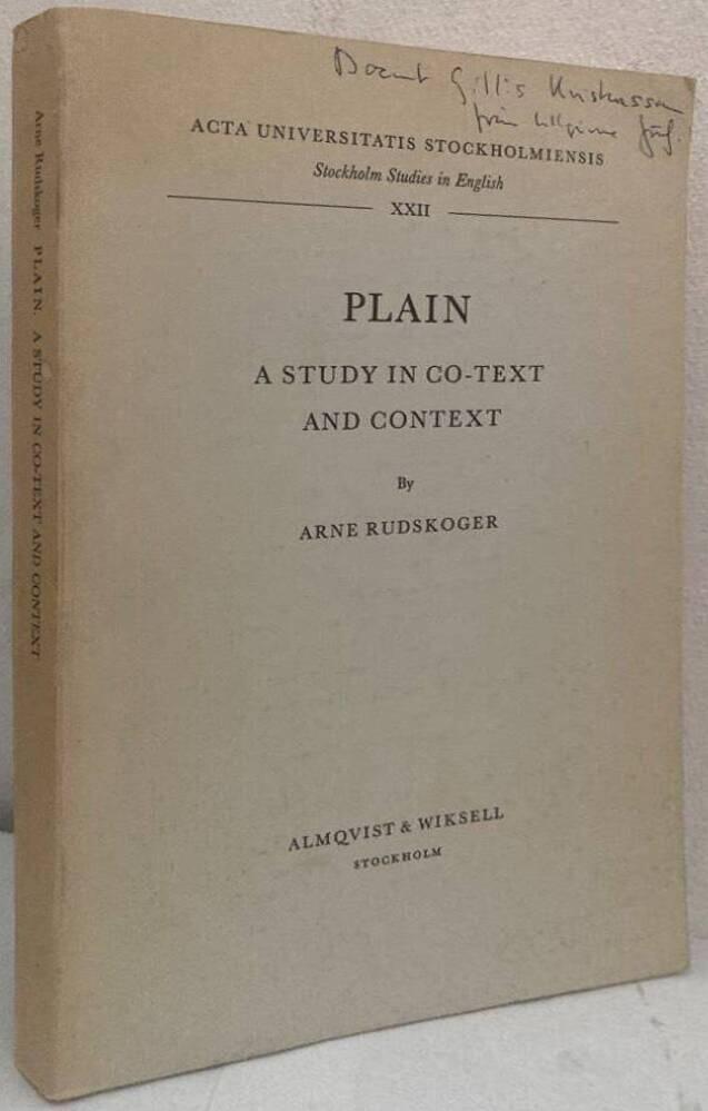 Plain. A Study in Co-Text and Context