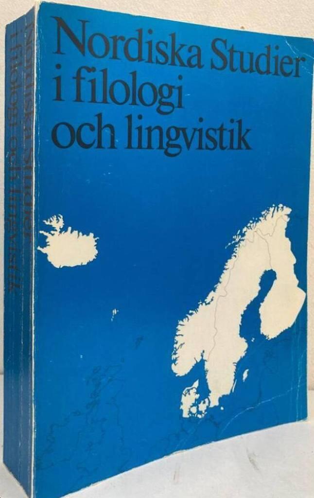 Nordiska studier i filologi och lingvistik. Festskrift tillägnad Gösta Holm på 60-årsdagen den 8 juli 1976