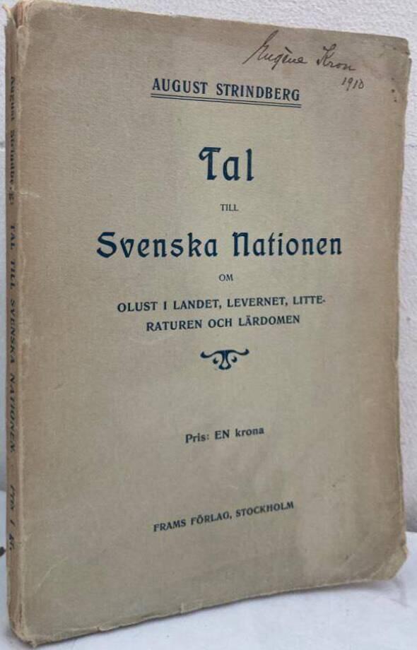 Tal till svenska nationen om olust i landet, levernet, litteraturen och lärdomen