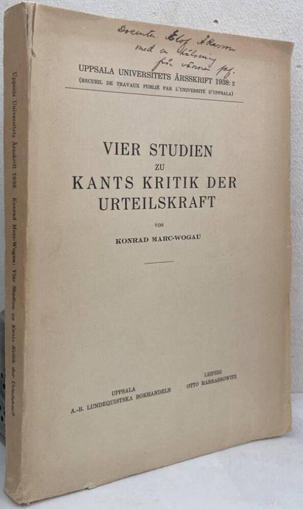 Vier Studien zu Kants Kritik der Urteilskraft