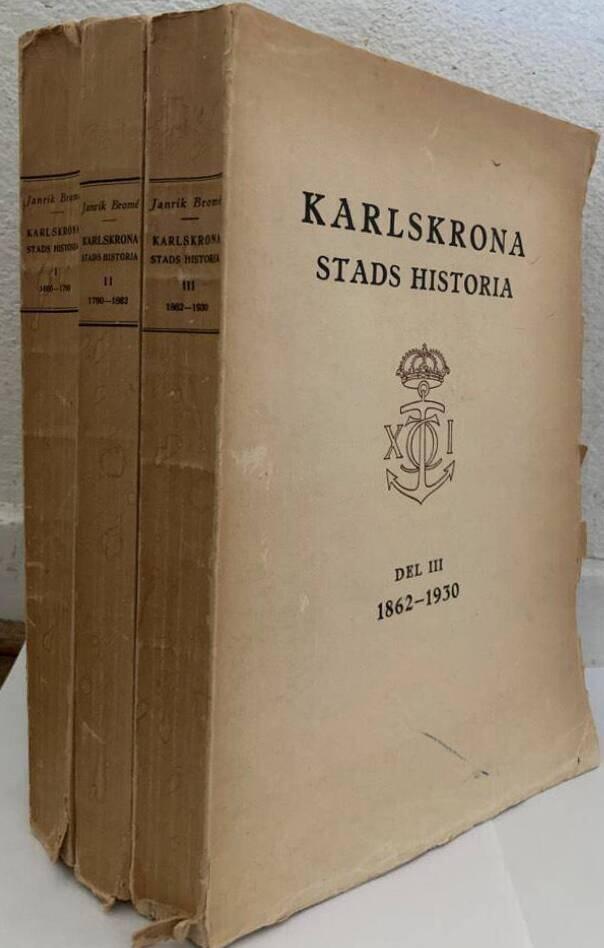 Karlskrona stads historia I-III