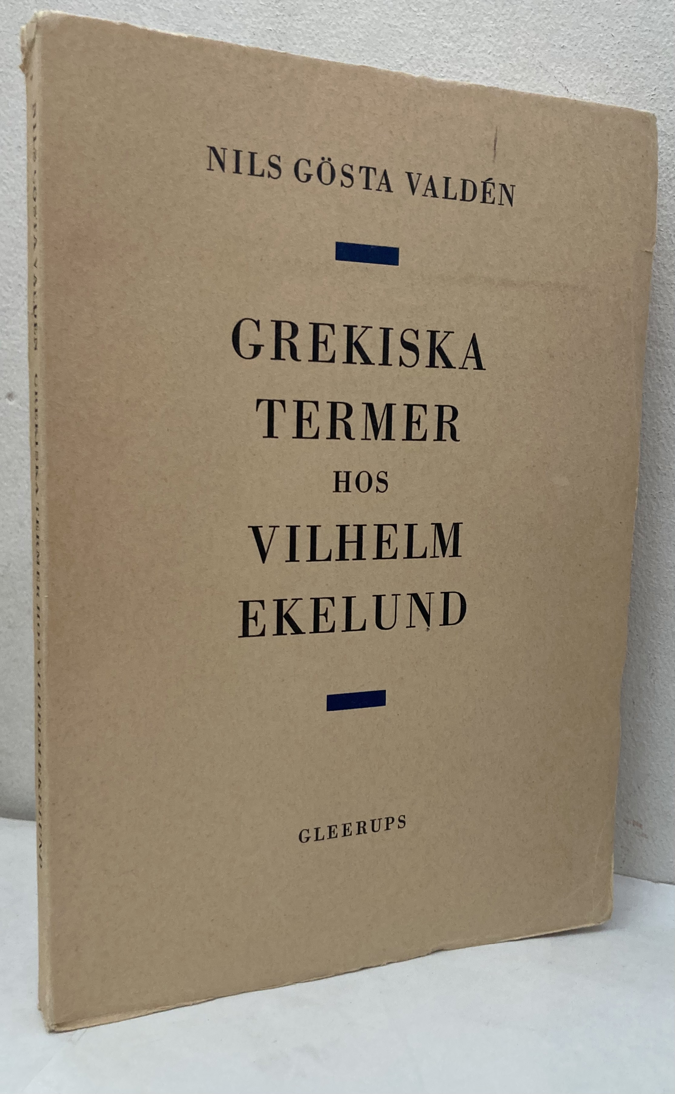 Grekiska termer hos Vilhelm Ekelund