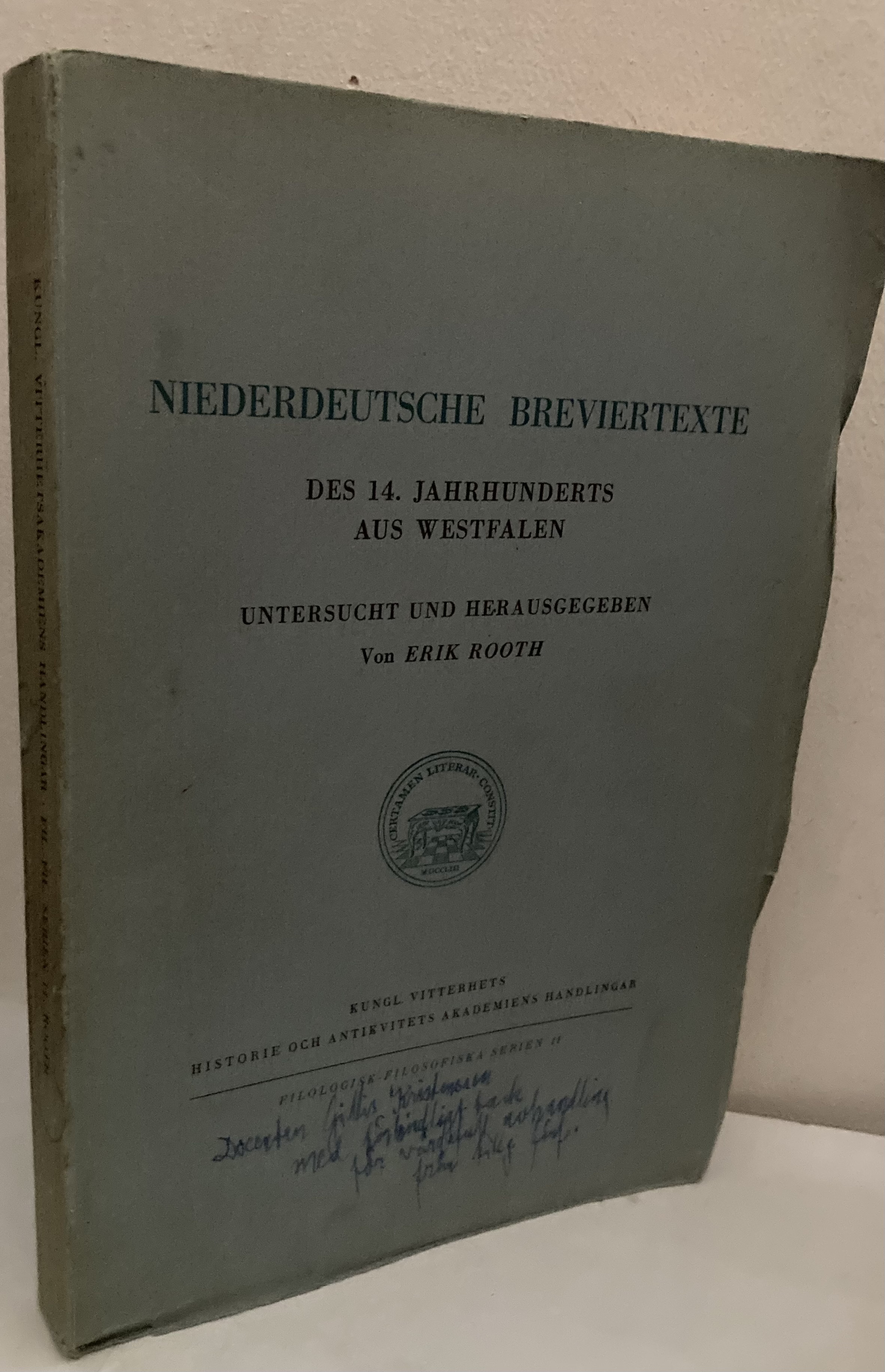 Niederdeutsche breviertexte des 14. jahrhunderts aus Westfalen. Untersucht und Herausgegeben