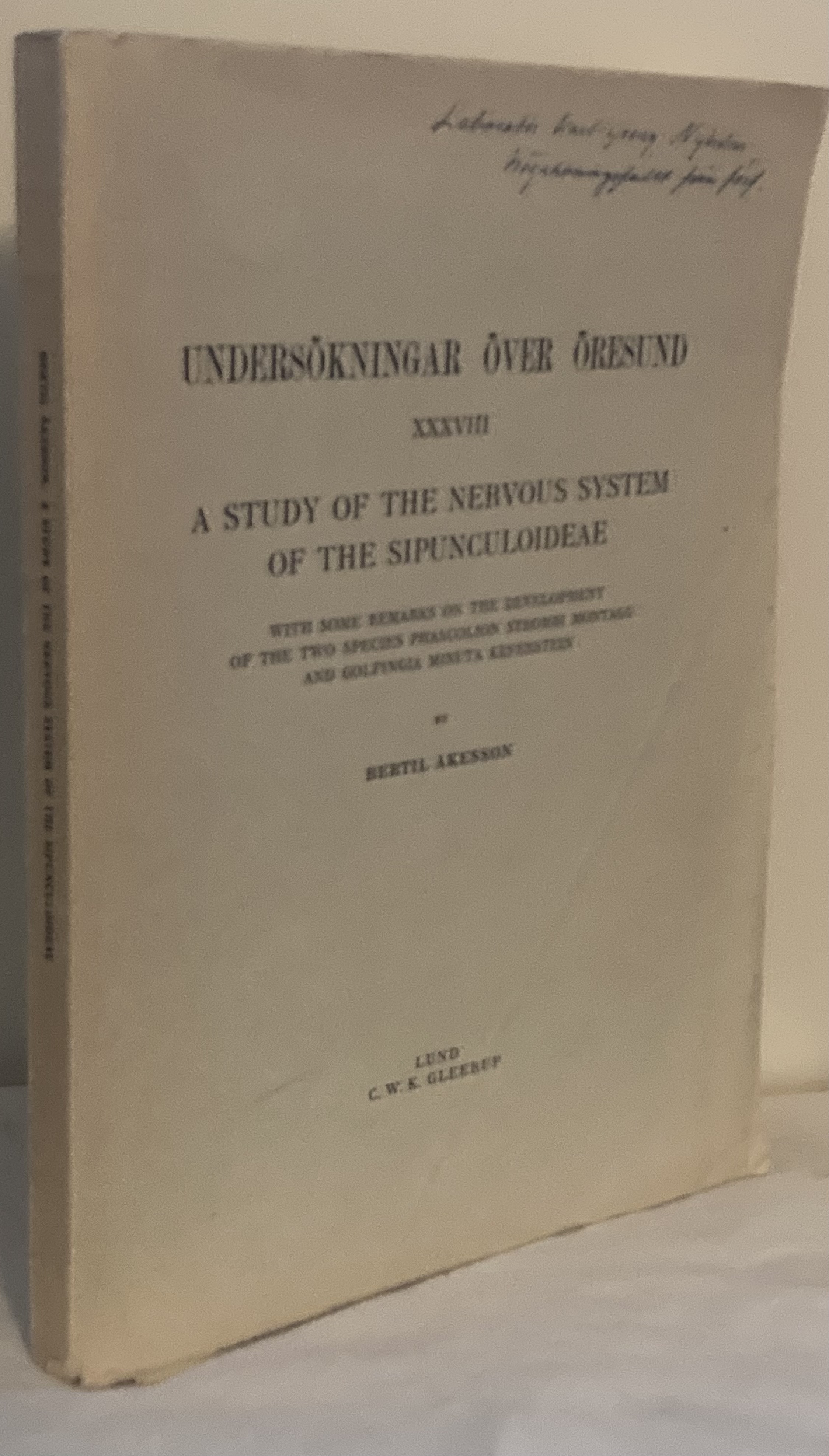 A Study of the Nervous System of the Sipunculoideae. With some remarks on the Development of the two Species Phascolion Strombi Montagu and Golfingia Minuta Keferstein.