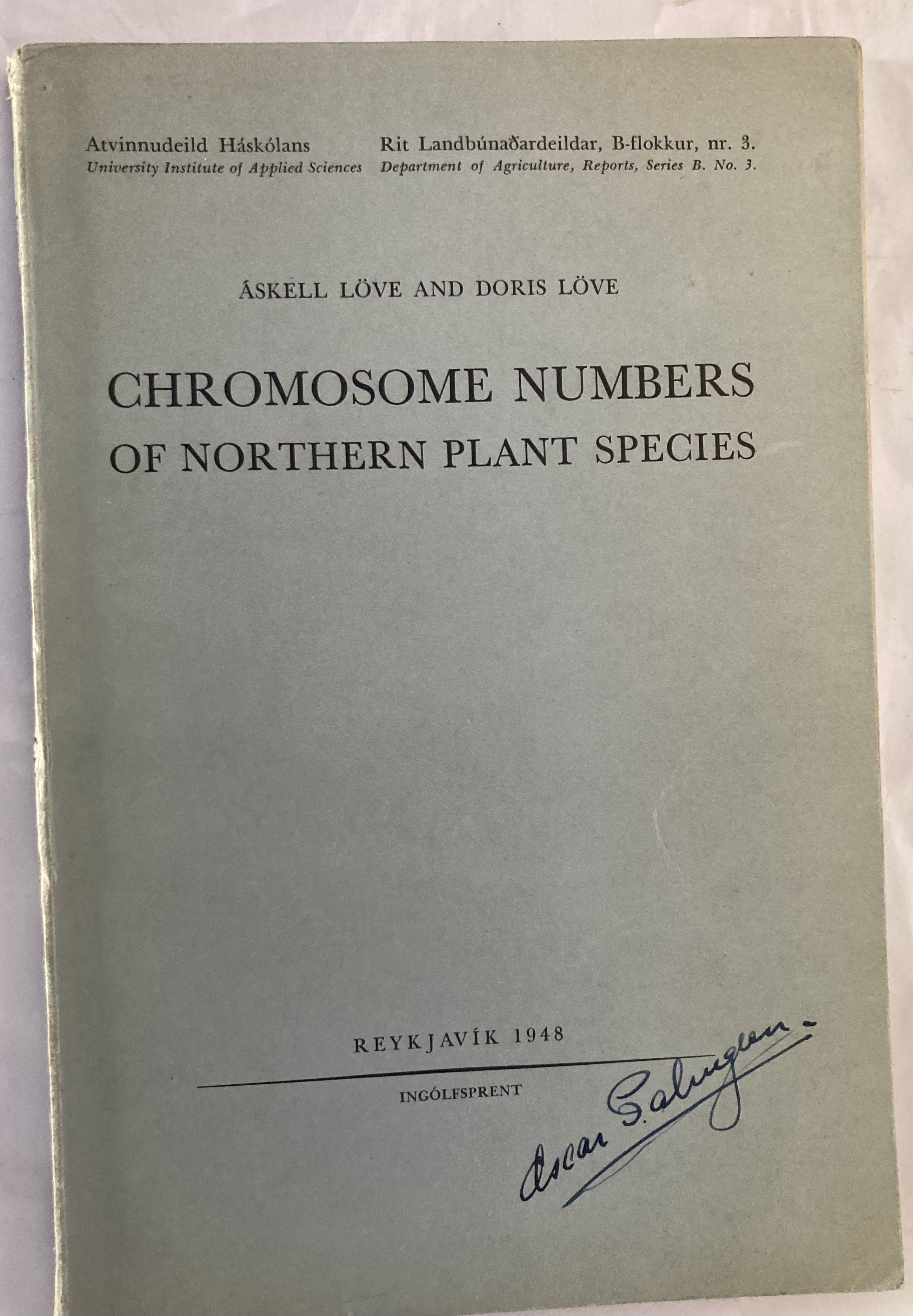 Chromosome Numbers of Northern Plant Species