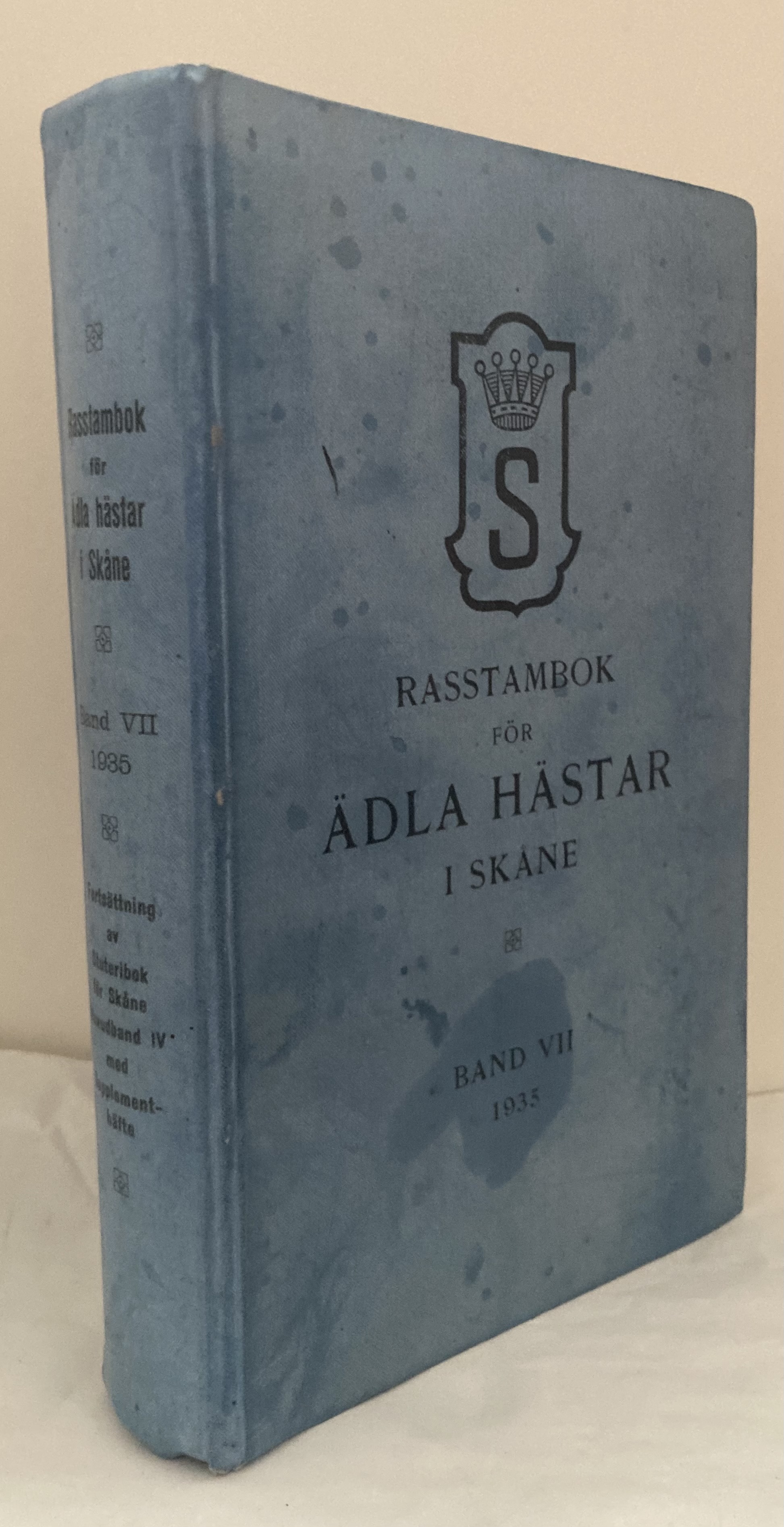 Rasstambok för ädla hästar i Skåne. Band VII. 1935