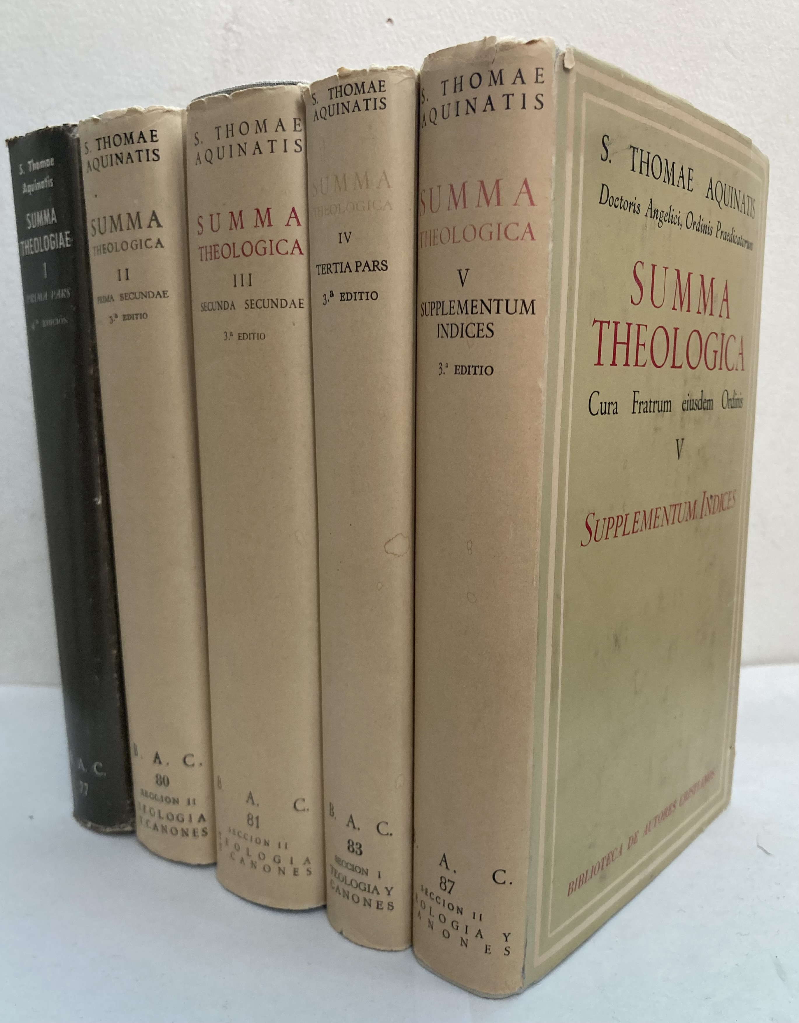 Summa Theologica [Summa Theologiae]. Cura Fratrum eiusdem Ordinis. I-V