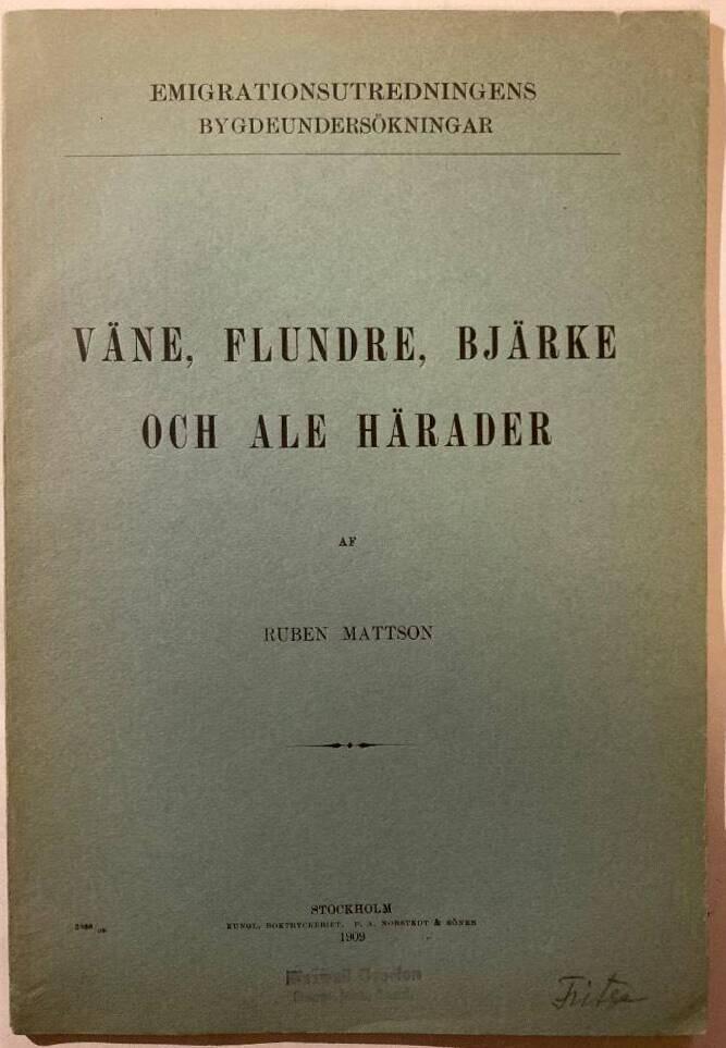 Väne, Flundre, Bjärke och Ale härader