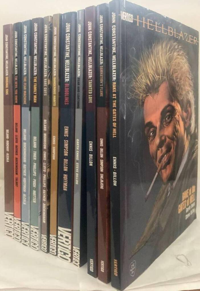 John Constantine. Hellblazer 1-11: Original Sins, The Devil you Know, The Fear Machine, The Family Man, Rare Cuts, Dangerous Habits, Bloodlines, Fear and Loathing, Tainted Love, Damnation's Flame, Rake at the Gates of Hell