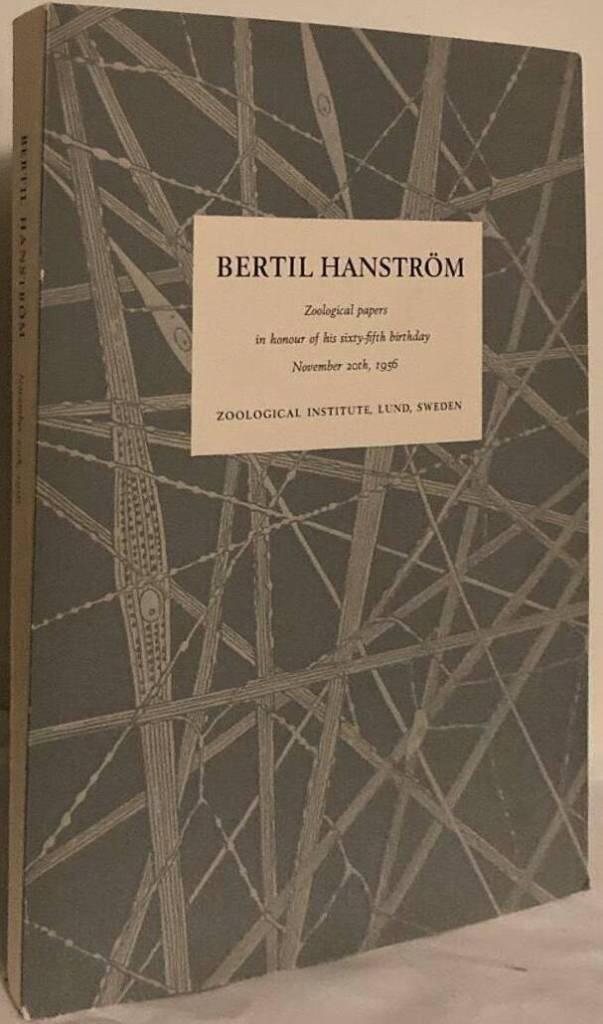 Bertil Hanström. Zoological papers in honour of his sixty-fifth birthday. November 20th, 1956