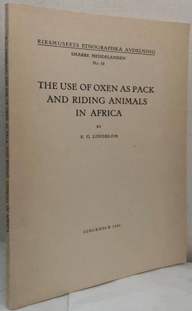 The Use of Oxen as Pack and Riding Animals in Africa